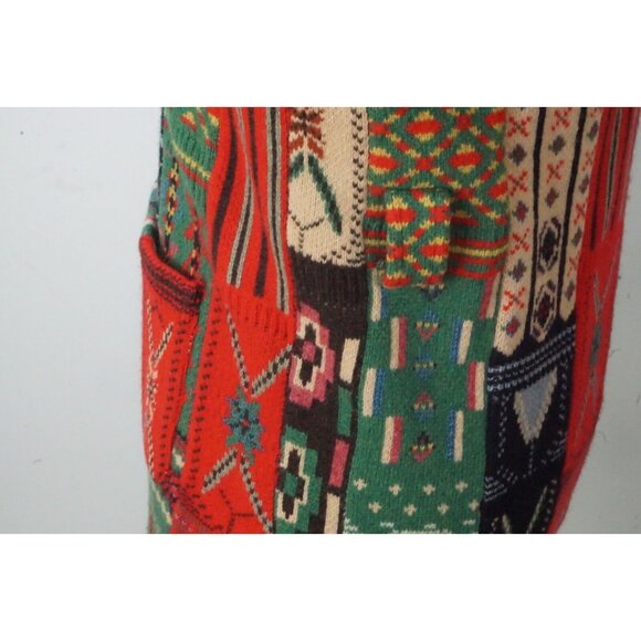 Ralph Lauren RRL Hand Knit Southwestern Cardigan Wool Blend Sweater New - Picture 3 of 9